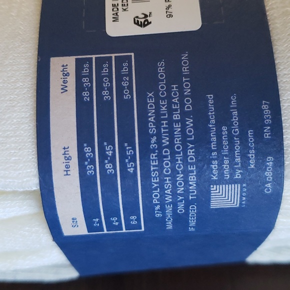 New Keds sweater tights 2 pack size 6-8 - Picture 3 of 4